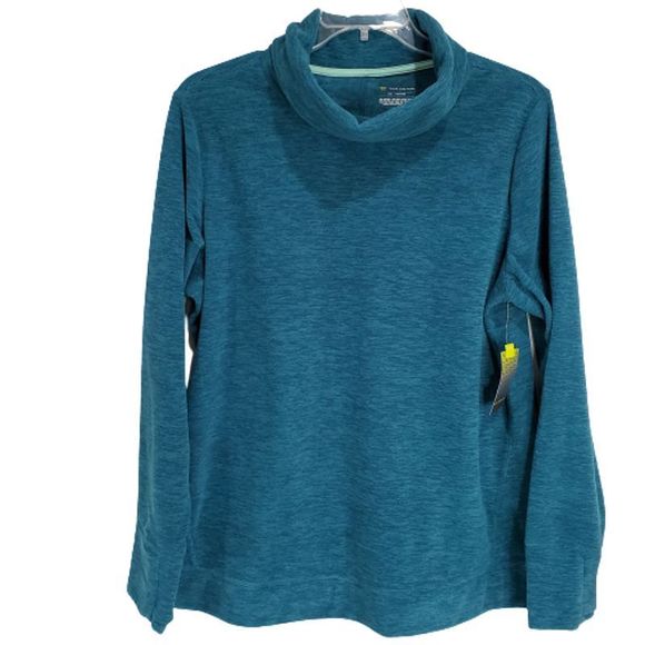 tek gear Tops - Tek Gear Teal Fleece Cowl Neck Pullover XXL NWT